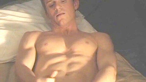 Jock is displaying his gorgeous body while jerking rock hard HD Gay movie
